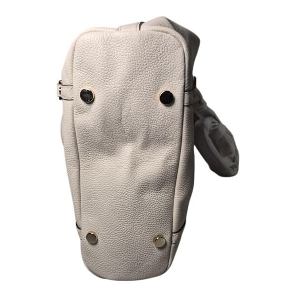 NEW Michael Kors Soft White Pebbled Leather Satchel Handbag with Gold Hardware - Picture 8 of 8